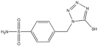 4-[(5-sulfanyl-1H-1,2,3,4-tetrazol-1-yl)methyl]benzene-1-sulfonamide Struktur