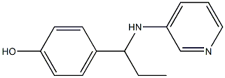 4-[1-(pyridin-3-ylamino)propyl]phenol Struktur