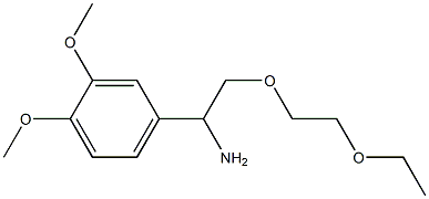 4-[1-amino-2-(2-ethoxyethoxy)ethyl]-1,2-dimethoxybenzene Struktur