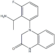 4-[2-(1-aminoethyl)-3-fluorophenyl]-1,2,3,4-tetrahydroquinoxalin-2-one Struktur