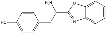 4-[2-amino-2-(1,3-benzoxazol-2-yl)ethyl]phenol Struktur