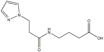 4-[3-(1H-pyrazol-1-yl)propanamido]butanoic acid Struktur