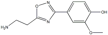 4-[5-(2-aminoethyl)-1,2,4-oxadiazol-3-yl]-2-methoxyphenol Struktur