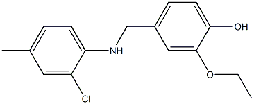 4-{[(2-chloro-4-methylphenyl)amino]methyl}-2-ethoxyphenol Struktur