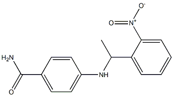 4-{[1-(2-nitrophenyl)ethyl]amino}benzamide Struktur