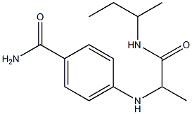 4-{[1-(butan-2-ylcarbamoyl)ethyl]amino}benzamide Struktur