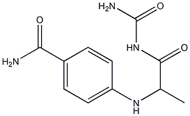 4-{[1-(carbamoylamino)-1-oxopropan-2-yl]amino}benzamide Struktur