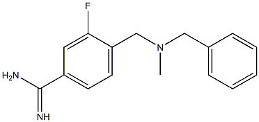 4-{[benzyl(methyl)amino]methyl}-3-fluorobenzenecarboximidamide Struktur