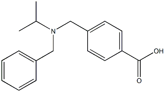 4-{[benzyl(propan-2-yl)amino]methyl}benzoic acid Struktur