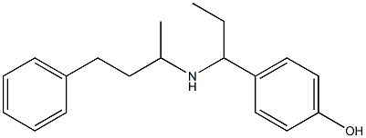 4-{1-[(4-phenylbutan-2-yl)amino]propyl}phenol Struktur