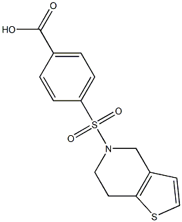 4-{4H,5H,6H,7H-thieno[3,2-c]pyridine-5-sulfonyl}benzoic acid Struktur