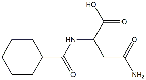 4-amino-2-[(cyclohexylcarbonyl)amino]-4-oxobutanoic acid Struktur