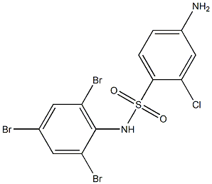 4-amino-2-chloro-N-(2,4,6-tribromophenyl)benzene-1-sulfonamide Struktur