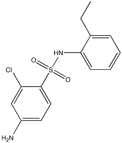 4-amino-2-chloro-N-(2-ethylphenyl)benzene-1-sulfonamide Struktur