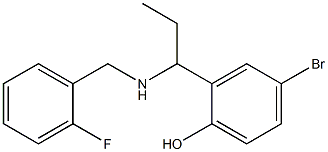 4-bromo-2-(1-{[(2-fluorophenyl)methyl]amino}propyl)phenol Struktur