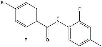 4-bromo-2-fluoro-N-(2-fluoro-4-methylphenyl)benzamide Struktur