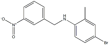 4-bromo-2-methyl-N-[(3-nitrophenyl)methyl]aniline Struktur