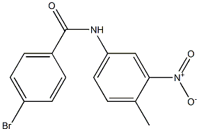 4-bromo-N-(4-methyl-3-nitrophenyl)benzamide Struktur