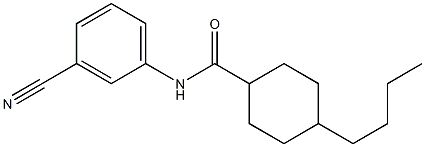 4-butyl-N-(3-cyanophenyl)cyclohexane-1-carboxamide Struktur