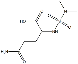 4-carbamoyl-2-[(dimethylsulfamoyl)amino]butanoic acid Struktur