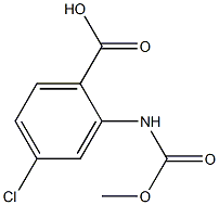 4-chloro-2-[(methoxycarbonyl)amino]benzoic acid Struktur