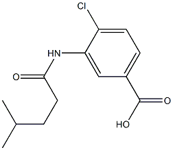 4-chloro-3-(4-methylpentanamido)benzoic acid Struktur