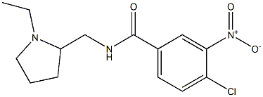 4-chloro-N-[(1-ethylpyrrolidin-2-yl)methyl]-3-nitrobenzamide Struktur