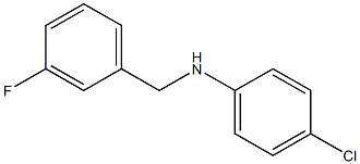 4-chloro-N-[(3-fluorophenyl)methyl]aniline Struktur