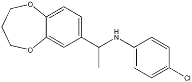 4-chloro-N-[1-(3,4-dihydro-2H-1,5-benzodioxepin-7-yl)ethyl]aniline Struktur