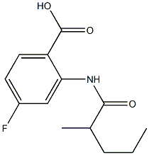 4-fluoro-2-(2-methylpentanamido)benzoic acid Struktur