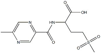 4-methanesulfonyl-2-[(5-methylpyrazin-2-yl)formamido]butanoic acid Struktur