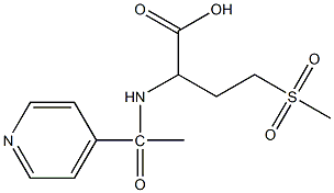 4-methanesulfonyl-2-[1-(pyridin-4-yl)acetamido]butanoic acid Struktur