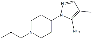 4-methyl-1-(1-propylpiperidin-4-yl)-1H-pyrazol-5-amine Struktur