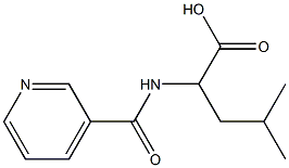 4-methyl-2-[(pyridin-3-ylcarbonyl)amino]pentanoic acid Struktur