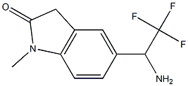 5-(1-amino-2,2,2-trifluoroethyl)-1-methyl-2,3-dihydro-1H-indol-2-one Struktur