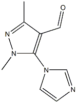 5-(1H-imidazol-1-yl)-1,3-dimethyl-1H-pyrazole-4-carbaldehyde Struktur