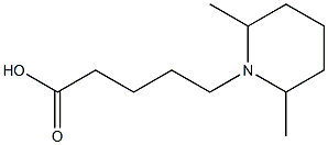 5-(2,6-dimethylpiperidin-1-yl)pentanoic acid Struktur