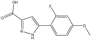 5-(2-fluoro-4-methoxyphenyl)-1H-pyrazole-3-carboxylic acid Struktur