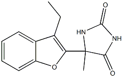 5-(3-ethyl-1-benzofuran-2-yl)-5-methylimidazolidine-2,4-dione Struktur