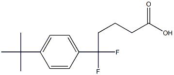 5-(4-tert-butylphenyl)-5,5-difluoropentanoic acid Struktur