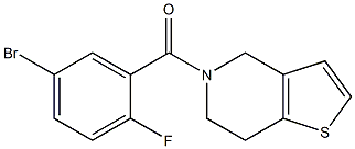 5-(5-bromo-2-fluorobenzoyl)-4,5,6,7-tetrahydrothieno[3,2-c]pyridine Struktur