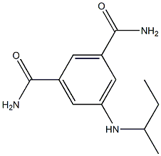 5-(butan-2-ylamino)benzene-1,3-dicarboxamide Struktur