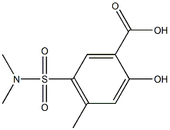 5-(dimethylsulfamoyl)-2-hydroxy-4-methylbenzoic acid Struktur