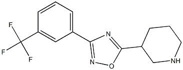 5-(piperidin-3-yl)-3-[3-(trifluoromethyl)phenyl]-1,2,4-oxadiazole Struktur