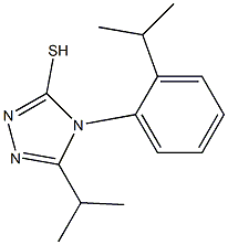 5-(propan-2-yl)-4-[2-(propan-2-yl)phenyl]-4H-1,2,4-triazole-3-thiol Struktur