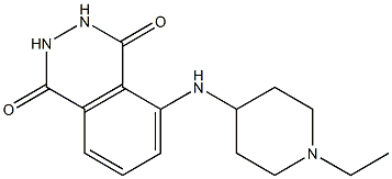 5-[(1-ethylpiperidin-4-yl)amino]-1,2,3,4-tetrahydrophthalazine-1,4-dione Struktur