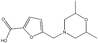 5-[(2,6-dimethylmorpholin-4-yl)methyl]-2-furoic acid Struktur