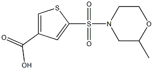 5-[(2-methylmorpholine-4-)sulfonyl]thiophene-3-carboxylic acid Struktur