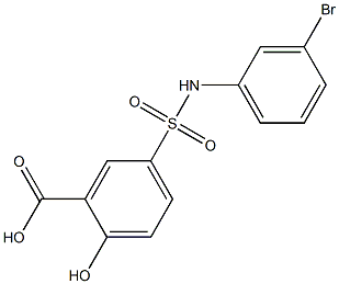 5-[(3-bromophenyl)sulfamoyl]-2-hydroxybenzoic acid Struktur