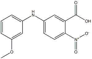 5-[(3-methoxyphenyl)amino]-2-nitrobenzoic acid Struktur